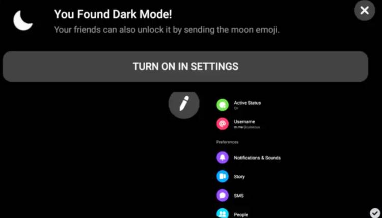 Facebook Messenger Dark Mode Activated on Android, iOS